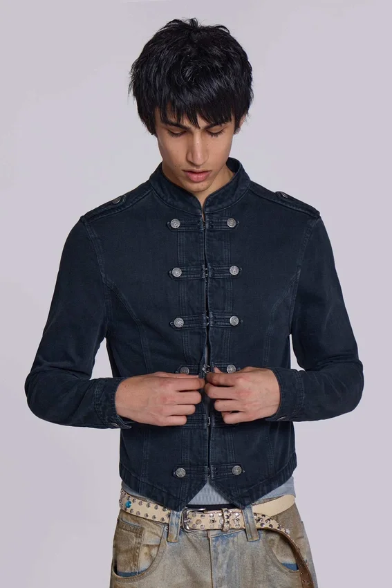 Veste militaire Rebel en noir délavé
