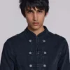 Veste militaire Rebel en noir délavé