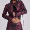Veste Piston couleur oxblood