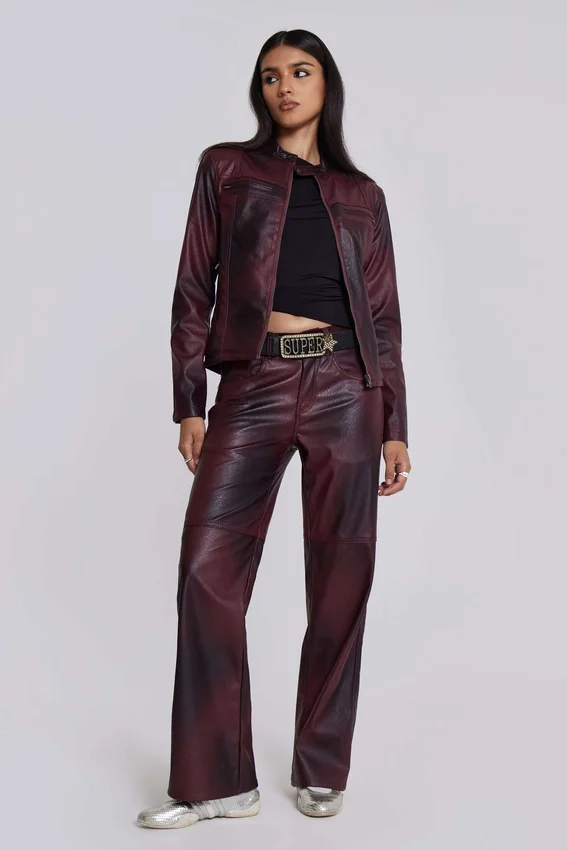 Veste Piston couleur oxblood