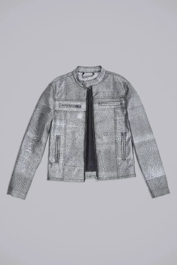Veste Piston plaquée argent