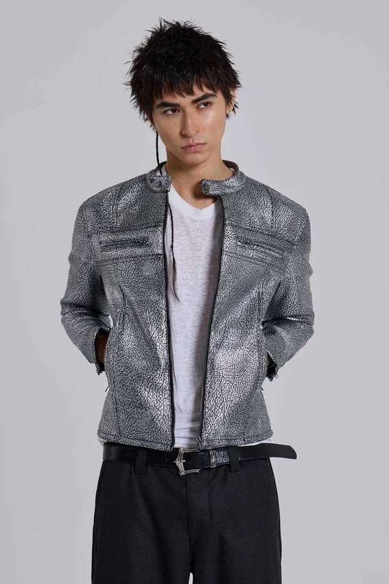 Veste Piston plaquée argent
