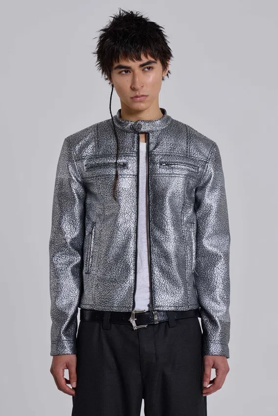 Veste Piston plaquée argent