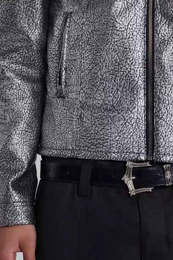 Veste Piston plaquée argent
