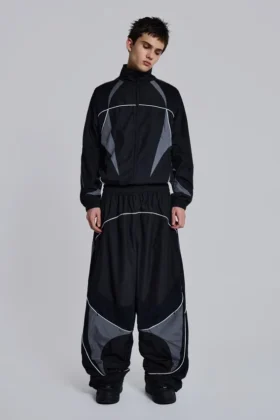 Veste Vapor noire à empiècements